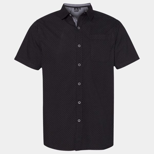 Men's Peached Poplin Short Sleeve Woven Shirt Thumbnail