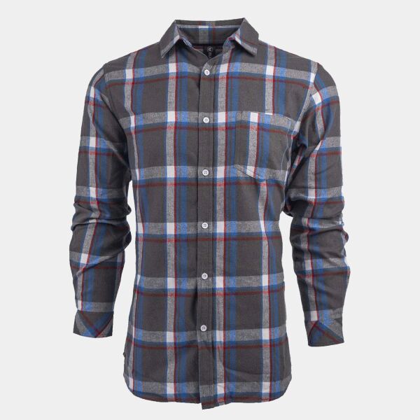 Woven Plaid Flannel With Biased Pocket Thumbnail