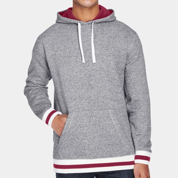 Adult Peppered Fleece Lapover Hooded Sweatshirt Thumbnail
