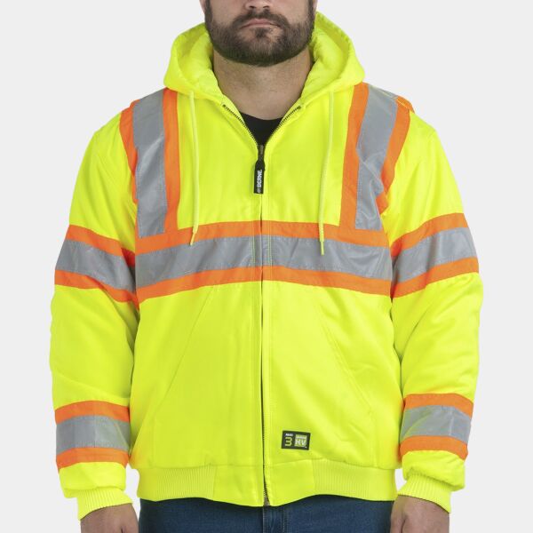 Men's Hi-Vis Class 3 Hooded Active Jacket Thumbnail