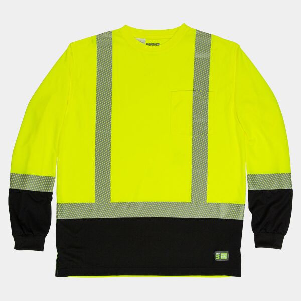Men's Hi-Vis Class 3 Color Blocked Long-Sleeve T-Shirt Thumbnail