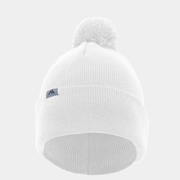 Knit Fold-Over Pom-Pom Beanie Thumbnail