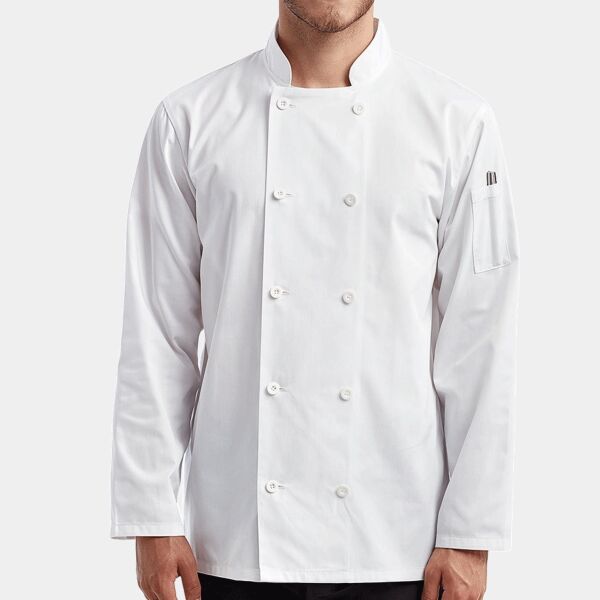 Unisex Long-Sleeve Recycled Chef's Coat Thumbnail