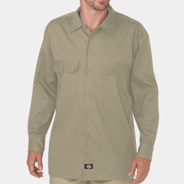 Men's FLEX Relaxed Fit Long-Sleeve Twill Work Shirt Thumbnail
