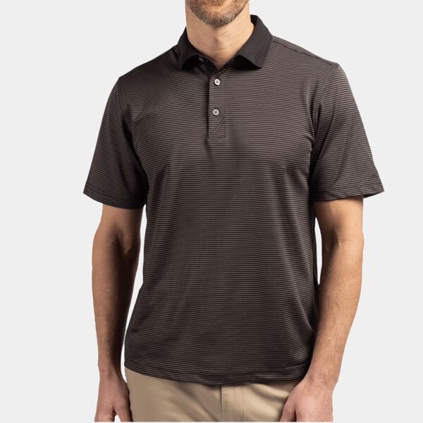 Cutter & Buck Virtue Eco Pique Micro Stripe Recycled Mens Big & Tall Polo Thumbnail