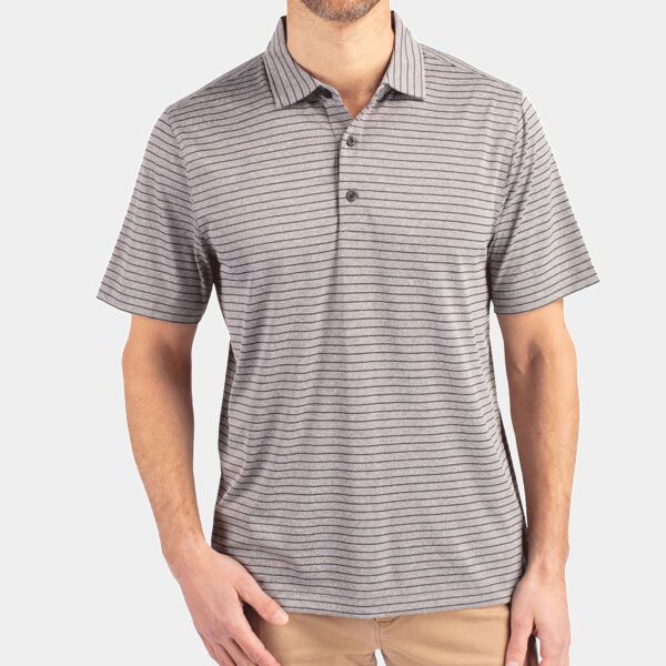 Cutter & Buck Forge Eco Heather Stripe Stretch Recycled Mens Big & Tall Polo Thumbnail