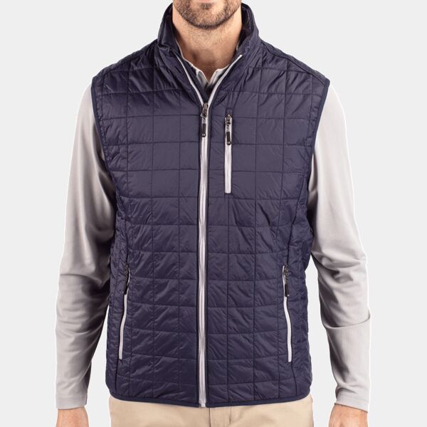 Cutter & Buck Rainier PrimaLoft Mens Big and Tall Eco Insulated Full Zip Puffer Vest Thumbnail