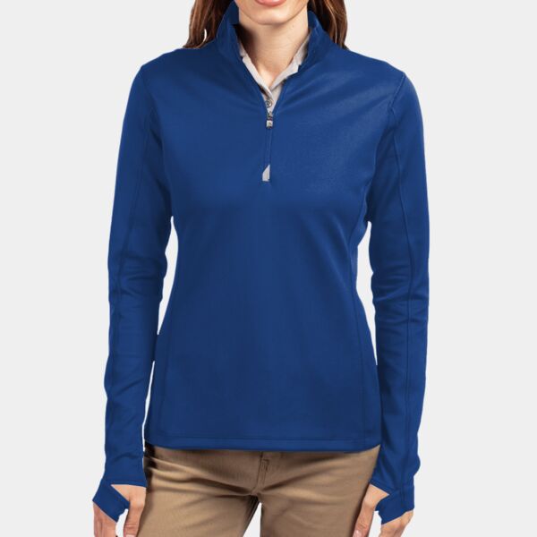 Cutter & Buck Traverse Stretch Quarter Zip Womens Pullover Thumbnail