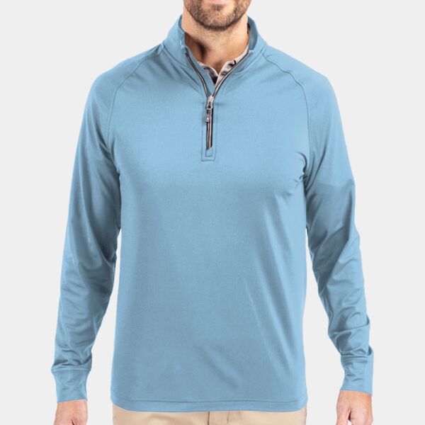 Cutter & Buck Adapt Eco Knit Stretch Recycled Mens Quarter Zip Pullover Thumbnail