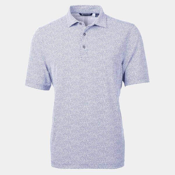 Cutter & Buck Virtue Eco Pique Botanical Print Recycled Mens Polo Thumbnail