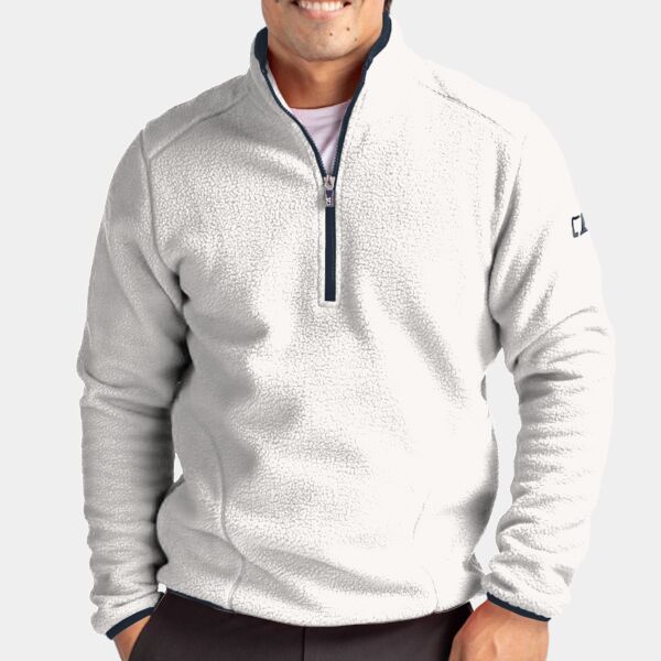 Cutter & Buck Cascade Eco Sherpa Fleece Mens Quarter Zip Jacket Thumbnail