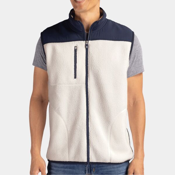 Cutter & Buck Cascade Eco Sherpa Fleece Mens Vest Thumbnail