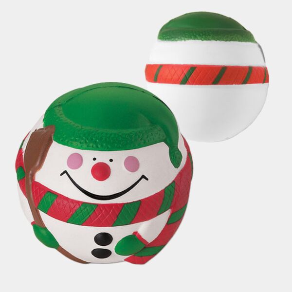 Happy Holiday Snowman Shape Stress Ball Thumbnail