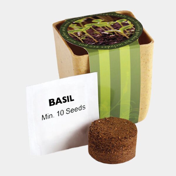 Flower Pot Set With Basil Seeds Thumbnail