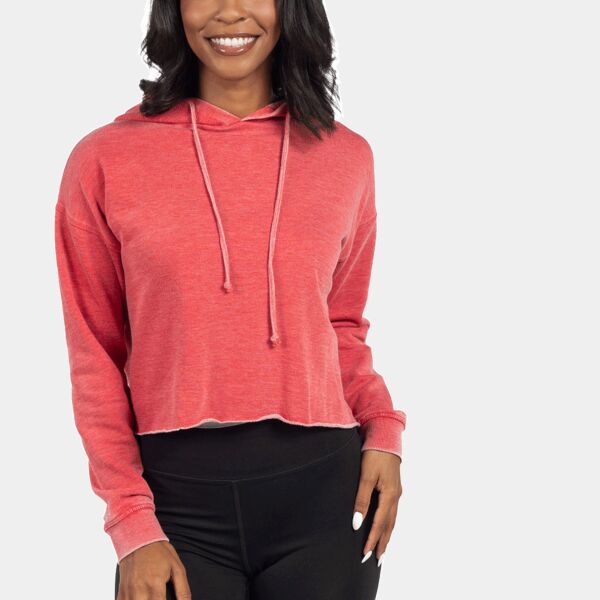 Ladies' Burnout Campus Hooded Sweatshirt Thumbnail