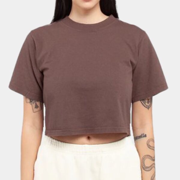 Ladies' Garment Dye Crop T-Shirt Thumbnail