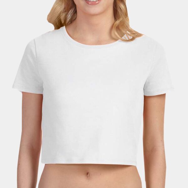 Ladies' Poly-Cotton Crop T-Shirt Thumbnail