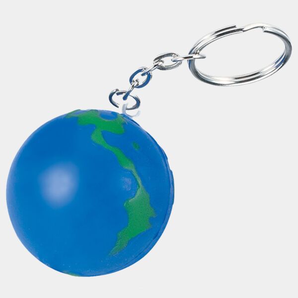 Globe Earth Shape Stress Ball Keychain Thumbnail