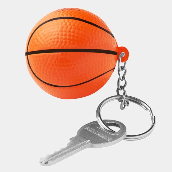 Basketball Shape Stress Ball Keychain Thumbnail
