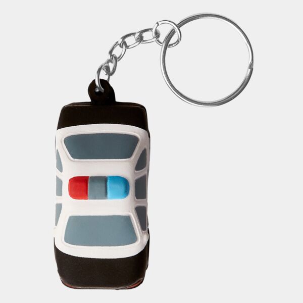 Police Car Shape Stress Ball Keychain Thumbnail