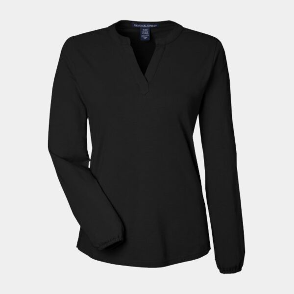 Ladies' Raleigh Half-Placket Knit Top Thumbnail