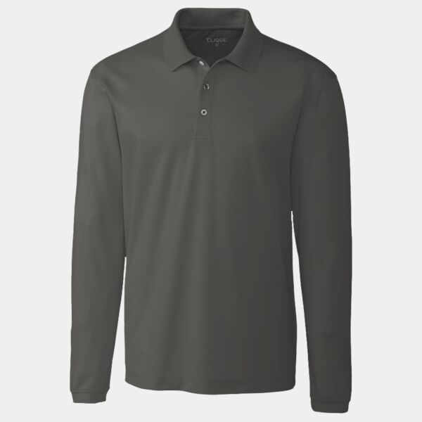 Clique Spin Eco Performance Pique Long Sleeve Mens Polo Thumbnail