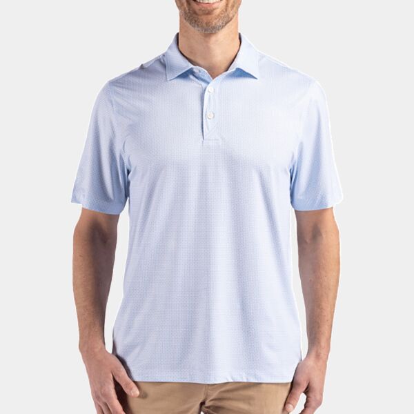 Cutter & Buck Pike Eco Diamond Dot Print Recycled Mens Big & Tall Polo Thumbnail