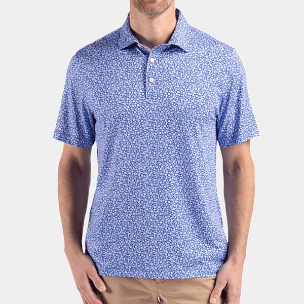 Cutter & Buck Pike Eco Flora Print Mens Polo Thumbnail