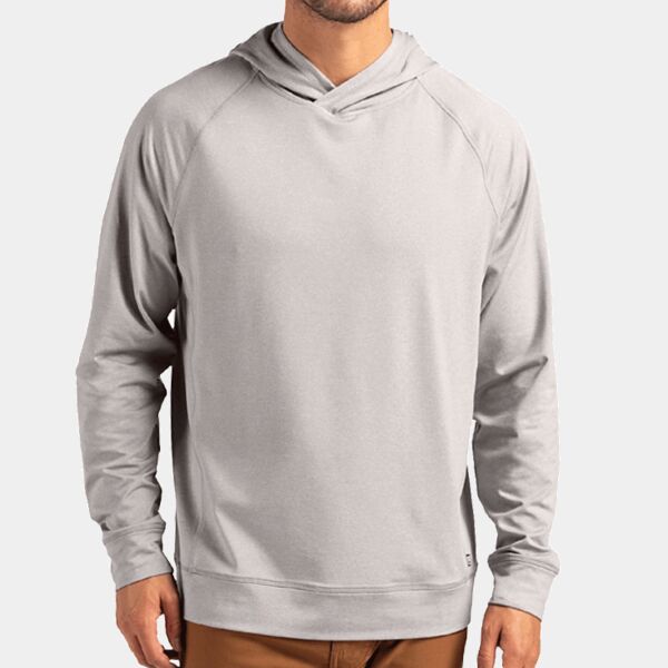 Cutter & Buck Adapt Knit Recycled Mens Heathered Hooded Pullover Thumbnail