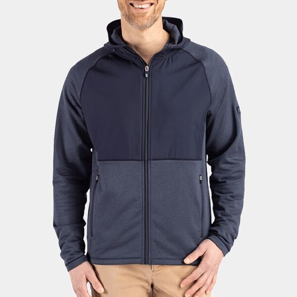 Cutter & Buck Peshastin Fleece Recycled Mens Hybrid Jacket Thumbnail