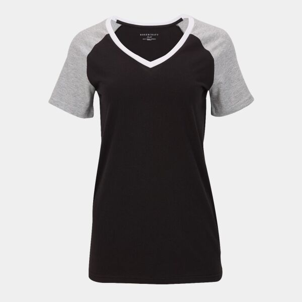 Women's Colorblocked V-Neck T-Shirt Thumbnail
