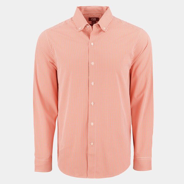 Cutter & Buck Skyline Epic Confidence Recycled Gingham Mens Long Sleeve Dress Shirt Thumbnail