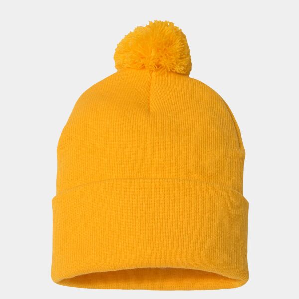 12" Pom-Pom Cuffed Beanie Thumbnail