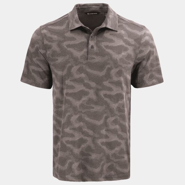 Cutter & Buck Coastline Recycled Double Peached Camo Print Mens Polo Thumbnail