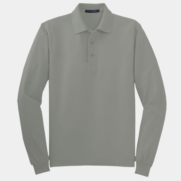 Tall Silk Touch Long Sleeve Polo Thumbnail