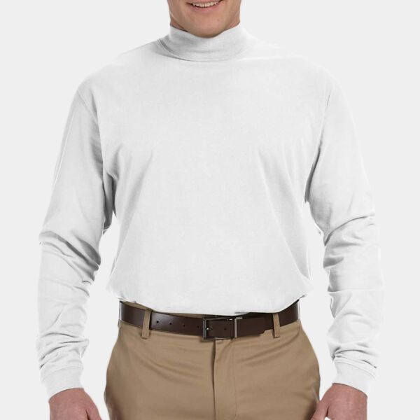 Adult Sueded Cotton Jersey Mock Turtleneck Thumbnail
