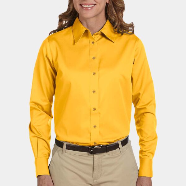 Ladies' Easy Blend™ Long-Sleeve Twill Shirt with Stain-Release Thumbnail