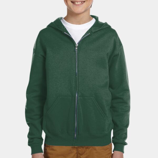 Youth NuBlend® Fleece Full-Zip Hooded Sweatshirt Thumbnail