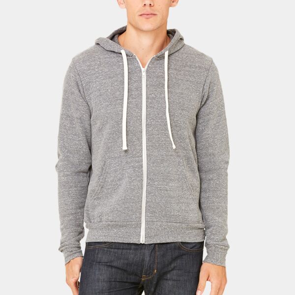 Unisex Triblend Sponge Fleece Full-Zip Hoodie Thumbnail