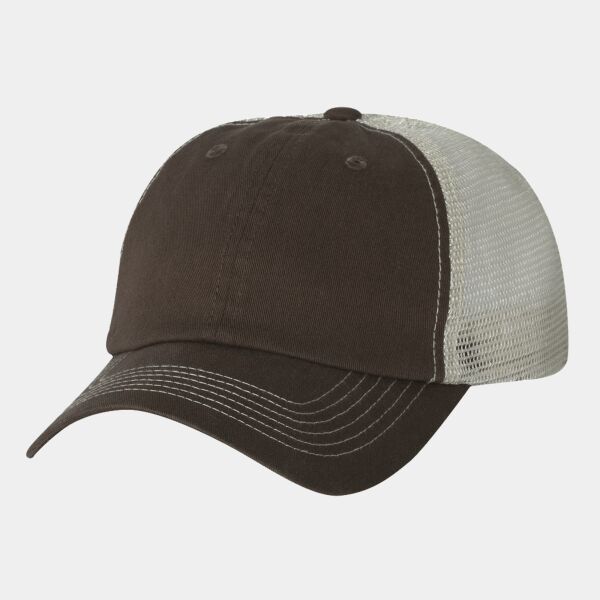 Contrast-Stitch Mesh-Back Cap Thumbnail