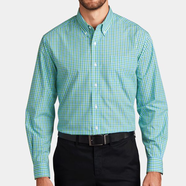 Long Sleeve Gingham Easy Care Shirt Thumbnail