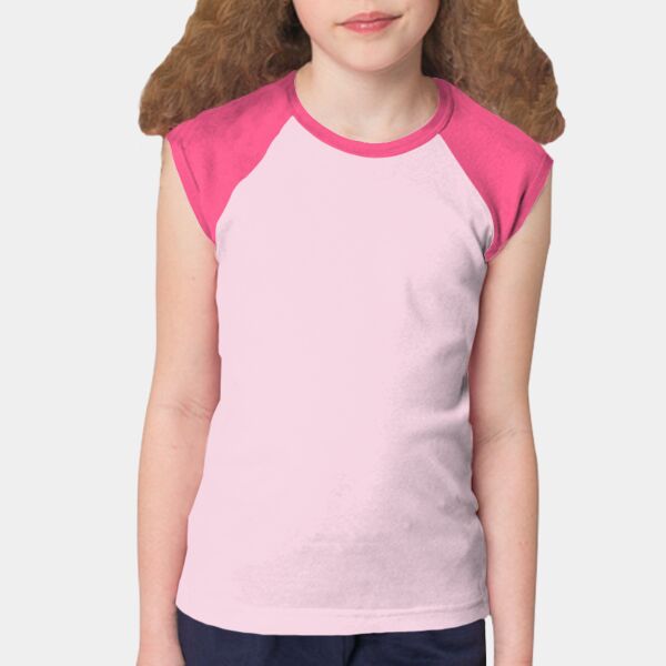 4277 Youth Baby Rib Cap Sleeve Raglan Thumbnail