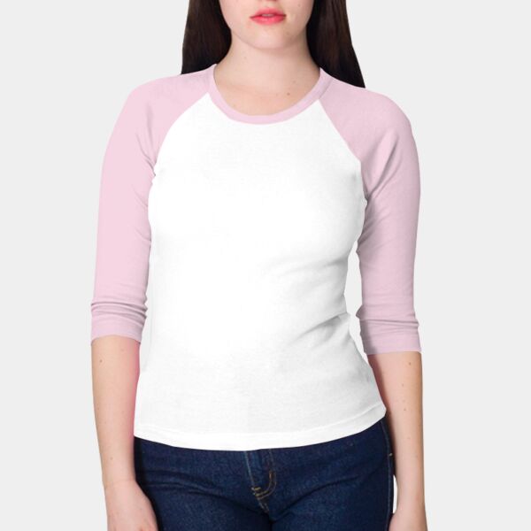 4353 Baby Rib 3/4 Sleeve Raglan Thumbnail