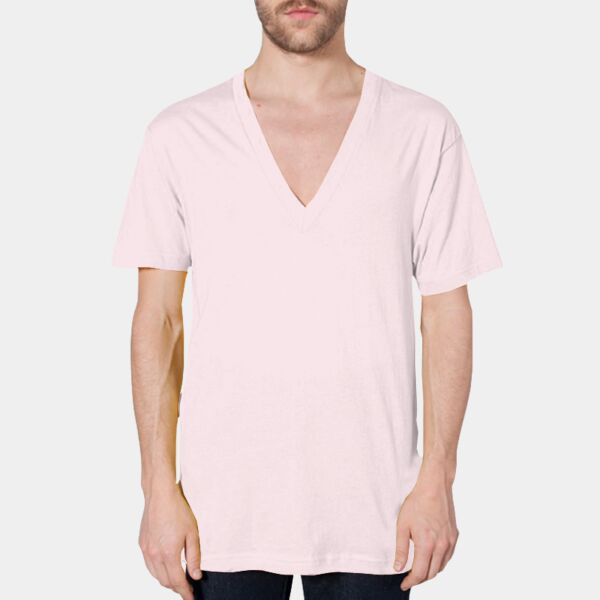 6456 Sheer Jersey V-Neck S/S Summer T-Shirt Thumbnail