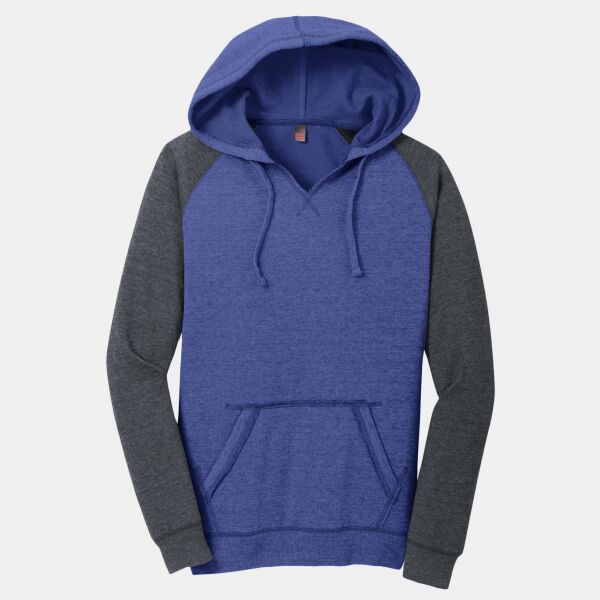 Women's Lightweight Fleece Raglan Hoodie Thumbnail