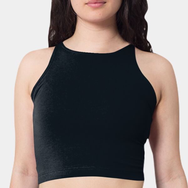 8369 Cotton Spandex Jersey Sleeveless Crop Top Thumbnail