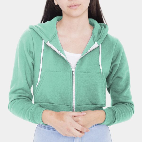 F397 Cropped Flex Fleece Hooded Sweatshirt Thumbnail