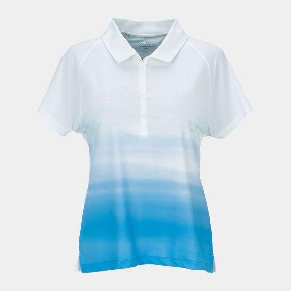 Women?s Vansport? Pro Ombr� Print Polo Thumbnail