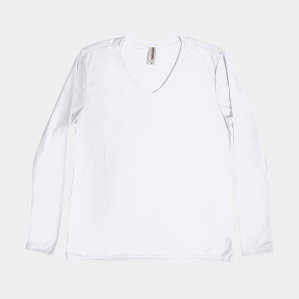 AI302 Women's V-Neck Long Sleeve Expert Tee Thumbnail
