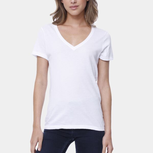Ladies' Cotton V-Neck T-Shirt Thumbnail